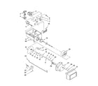 Kenmore 10656999602 motor and ice container parts diagram