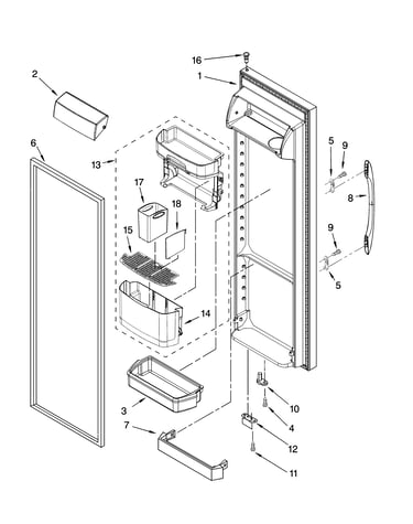 Refrigerator door parts