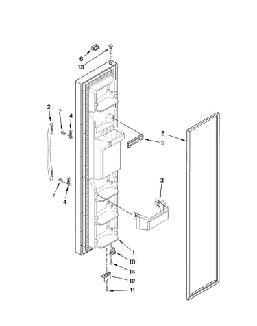 Freezer door parts