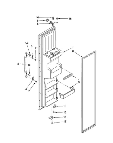 Freezer door parts