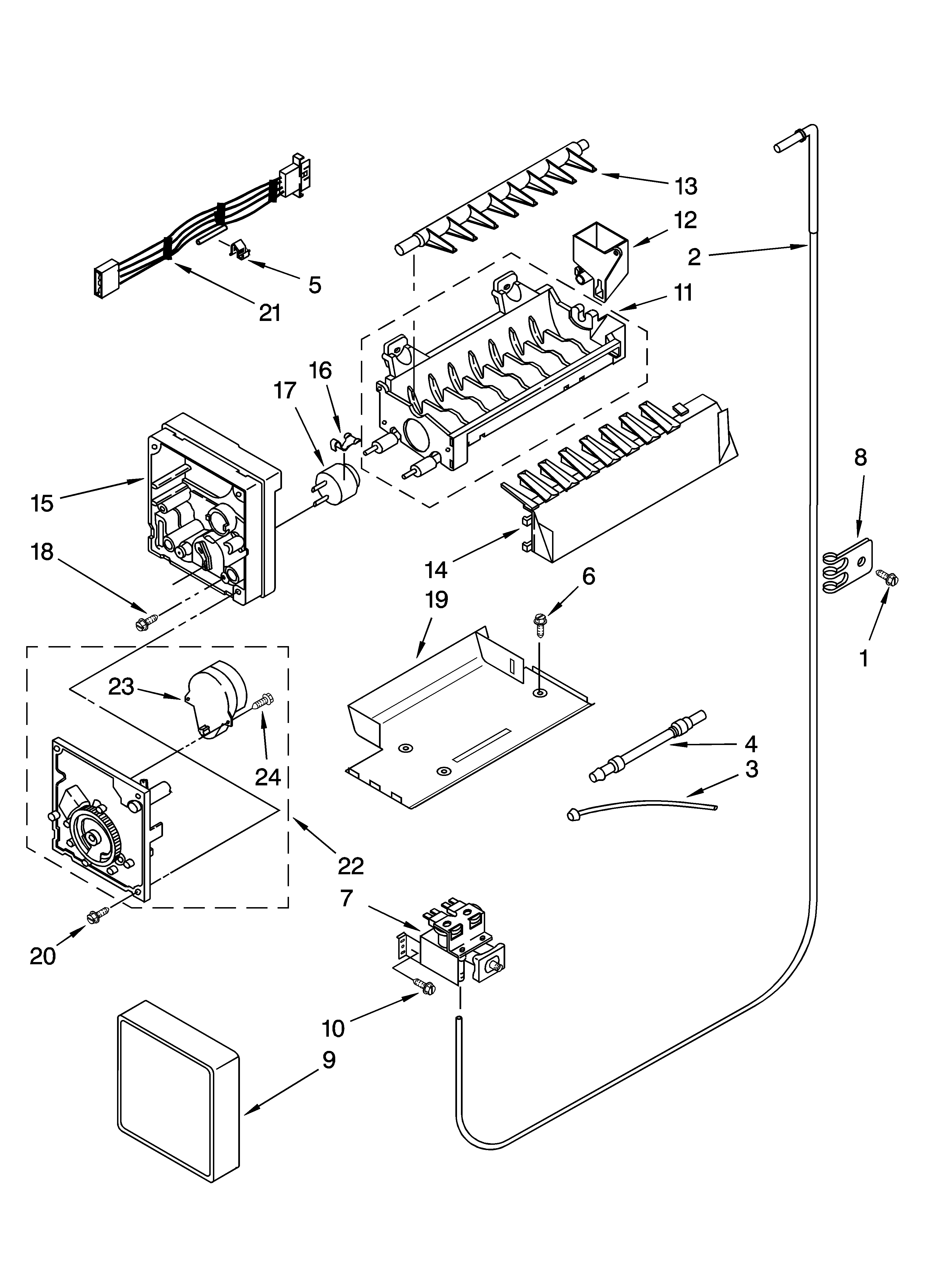 ICEMAKER PARTS, OPTIONAL PARTS (NOT INCLUDED)