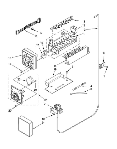 Icemaker parts, optional parts (not included)