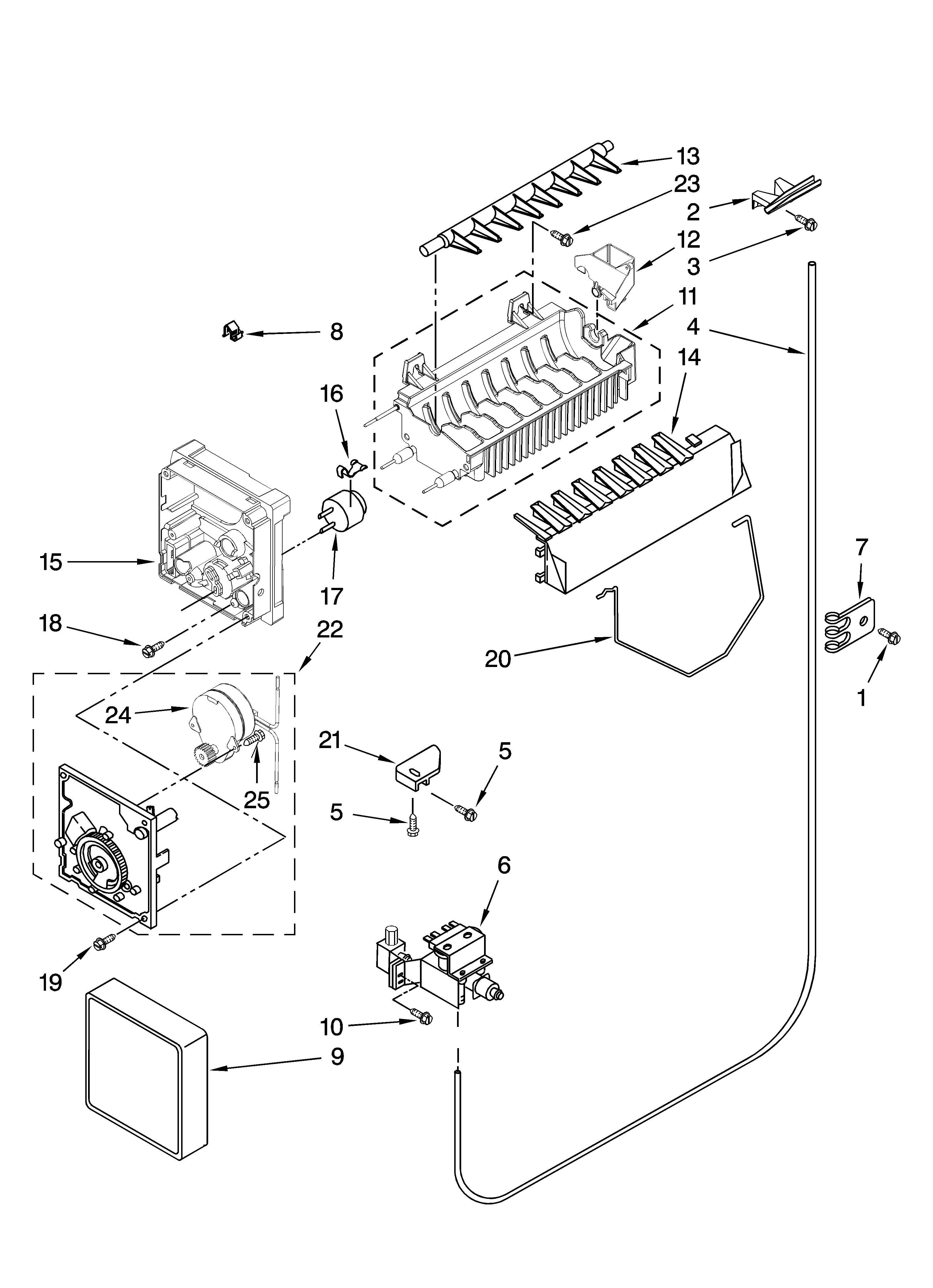 ICEMAKER PARTS, OPTIONAL PARTS (NOT INCLUDED)