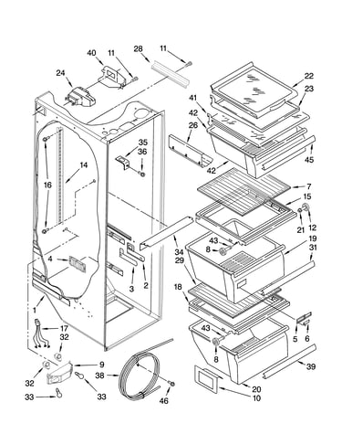 Refrigerator liner parts