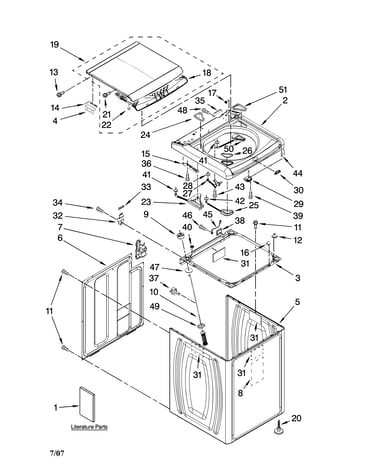 Top and cabinet parts