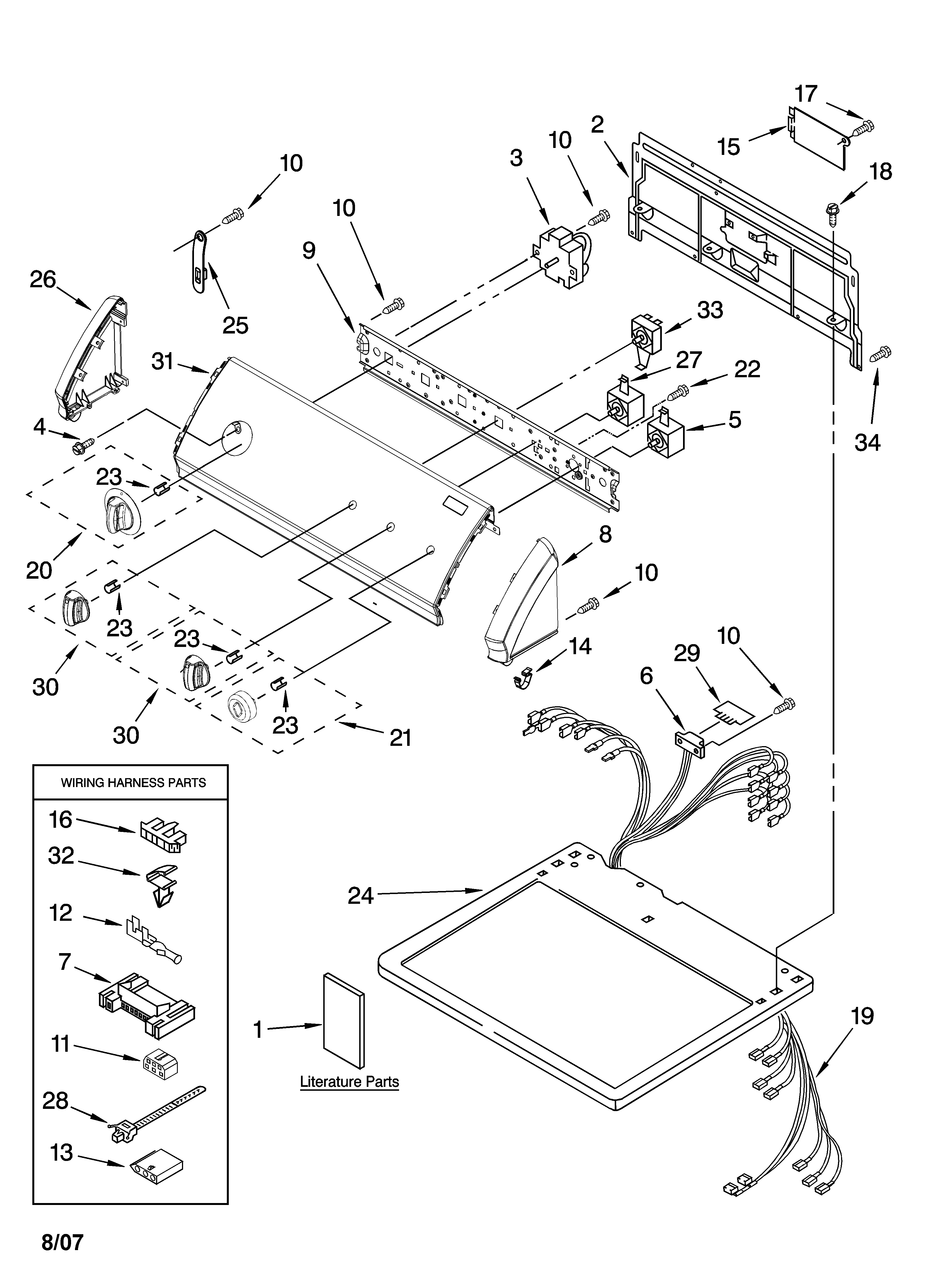 Top and console parts
