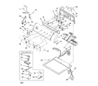 Kenmore 11068832700 top and console parts diagram