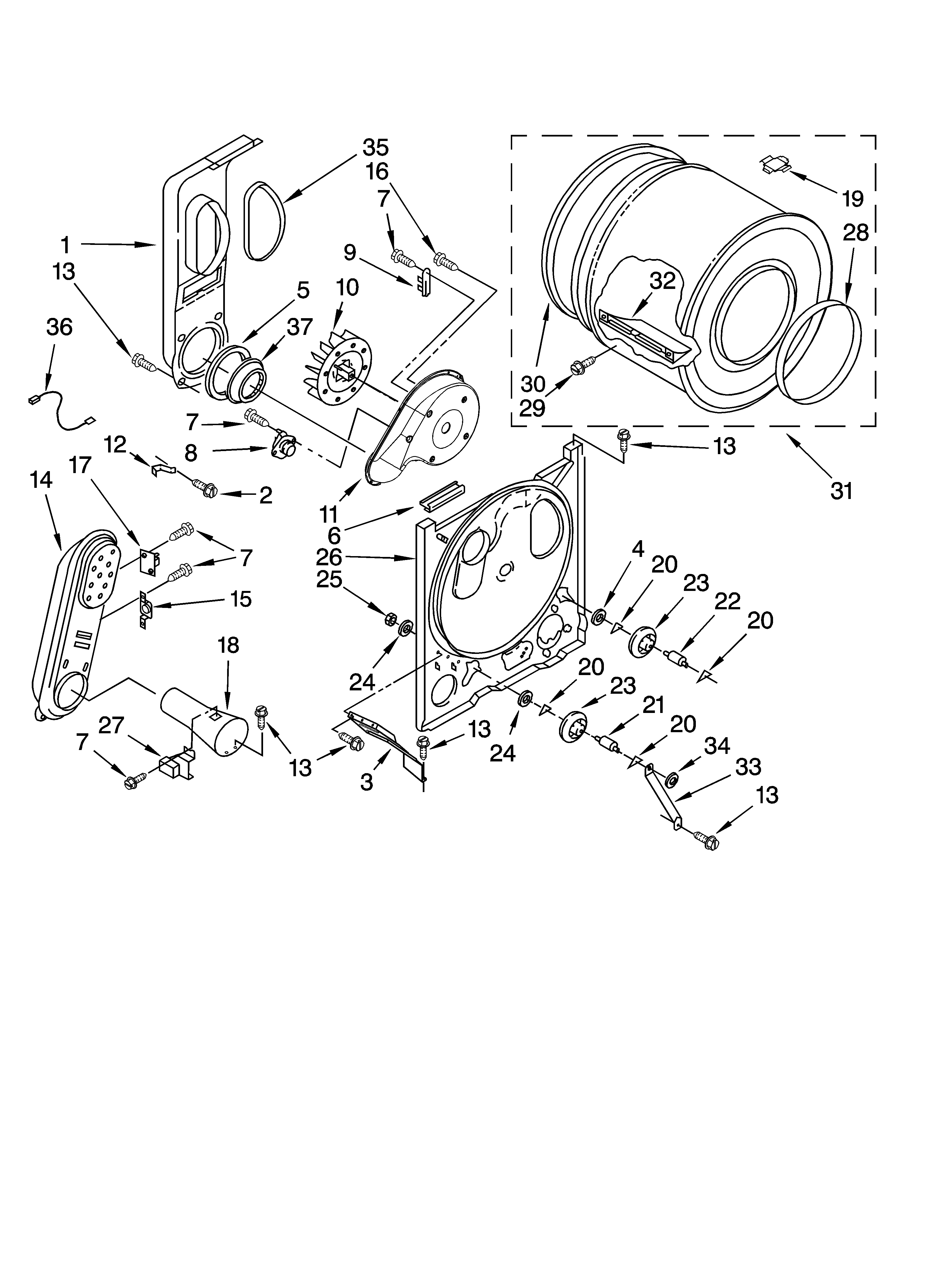 Bulkhead parts, optional parts (not included)