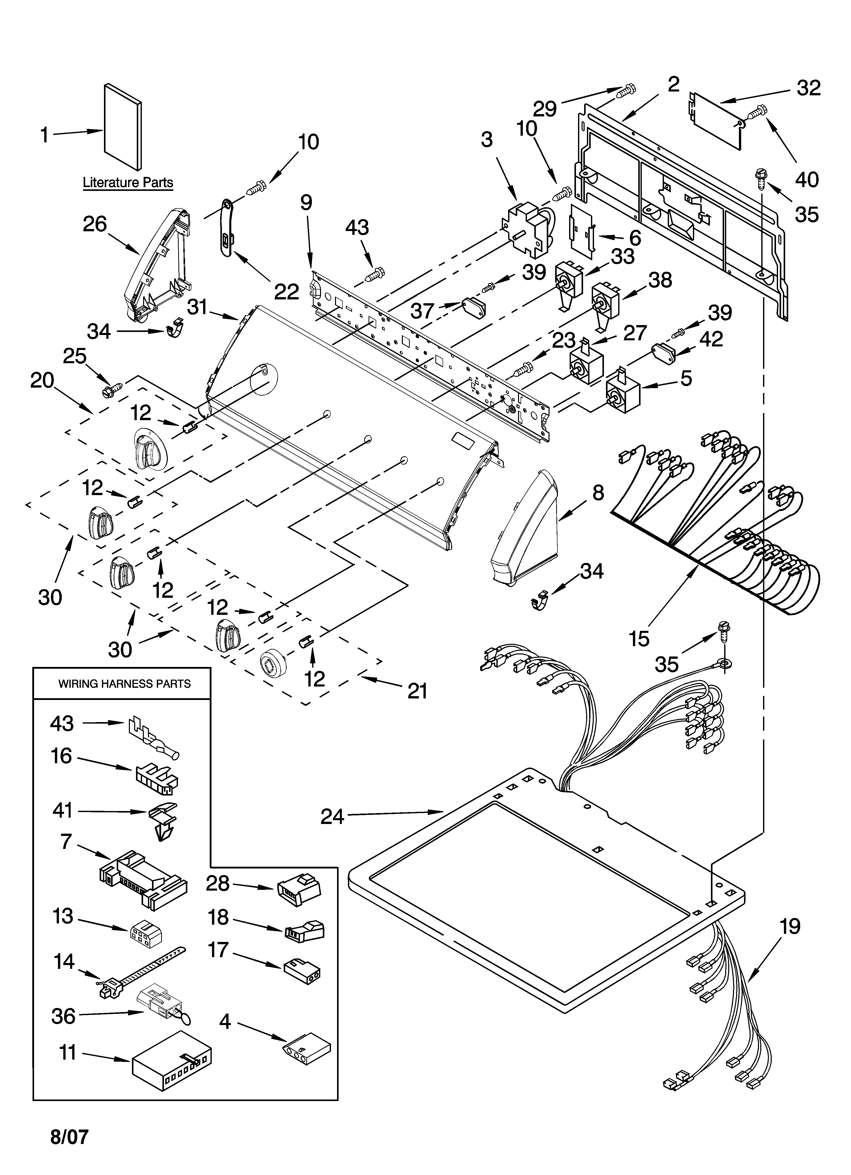 Top and console parts