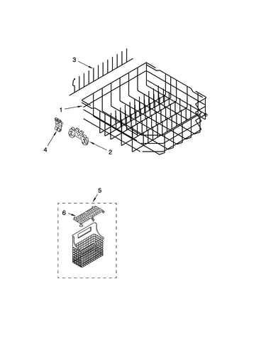 Lower rack parts, optional parts (not included)