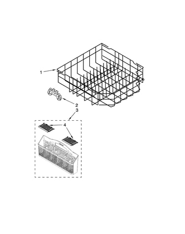 Lower rack parts, optional parts (not included)
