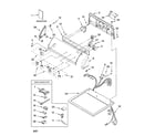 Kenmore 11078732700 top and console parts diagram