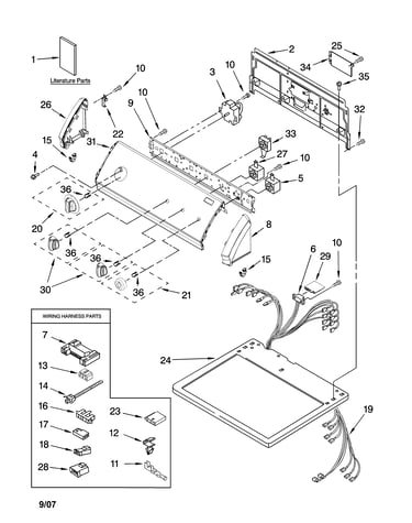 Top and console parts