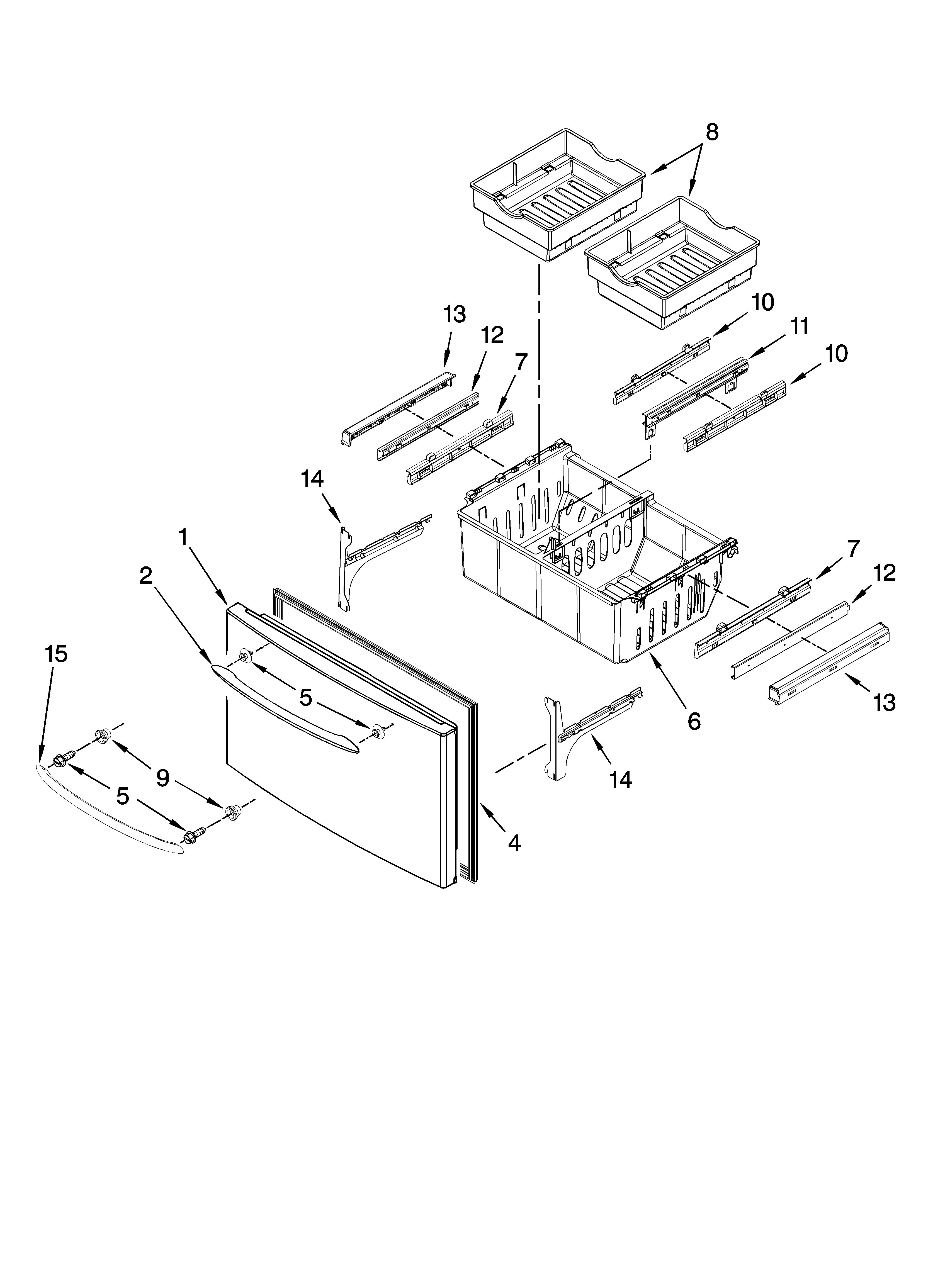 Freezer door parts