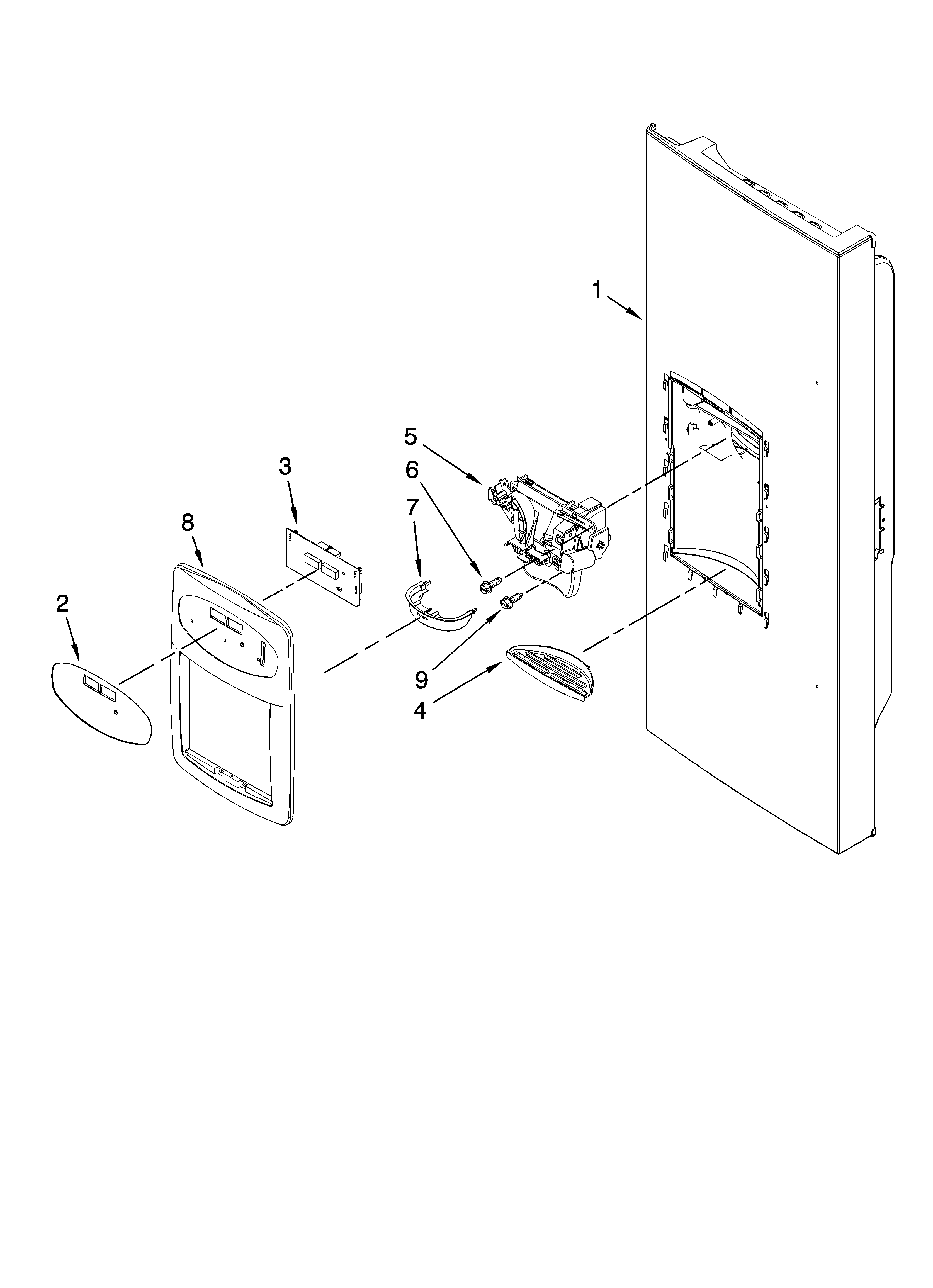 Dispenser front parts