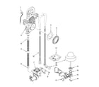 Kenmore Elite 66513799K604 fill, drain, and overfill parts diagram