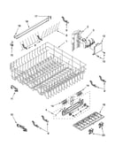 Upper rack and track parts