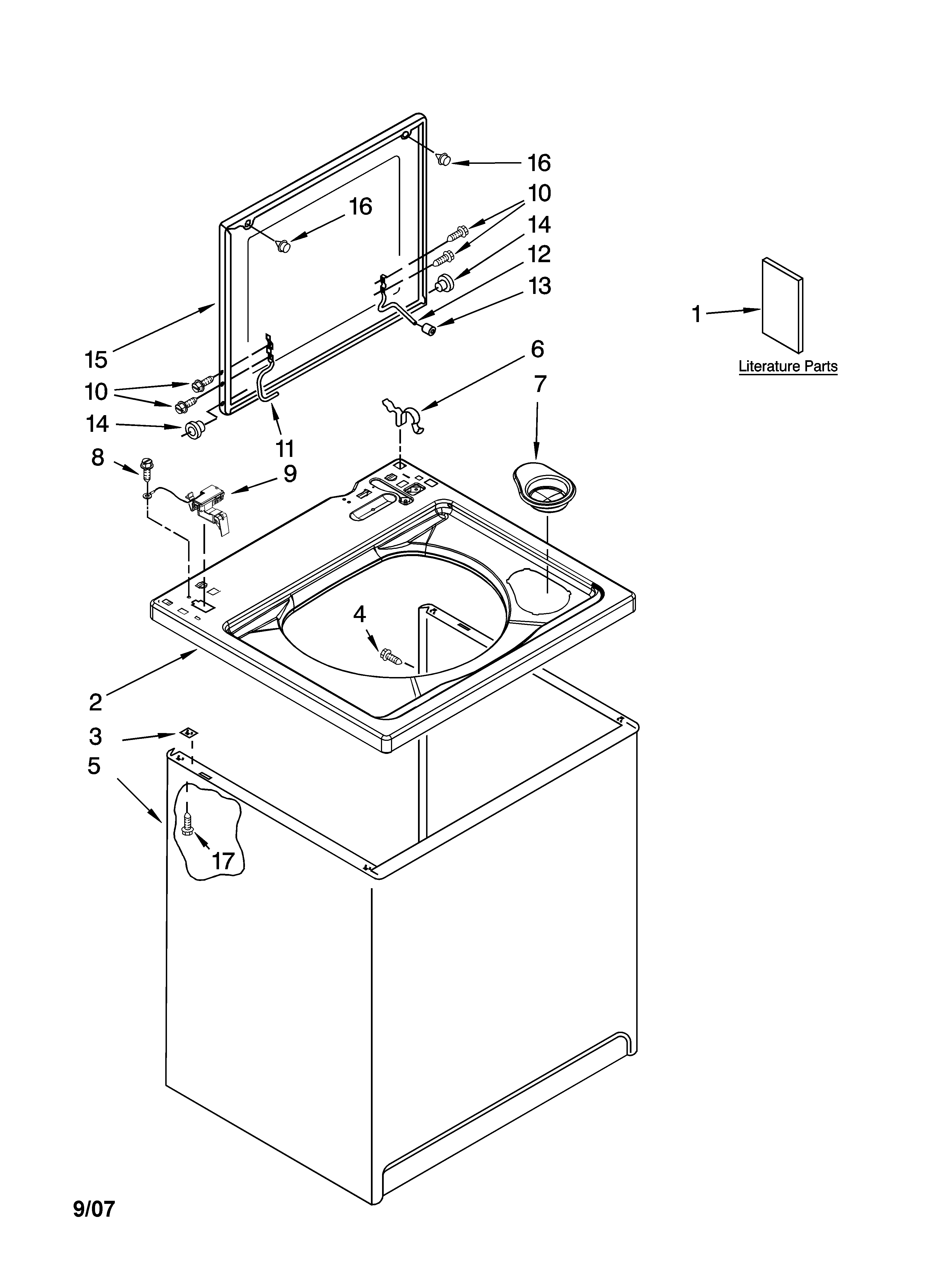 TOP AND CABINET PARTS