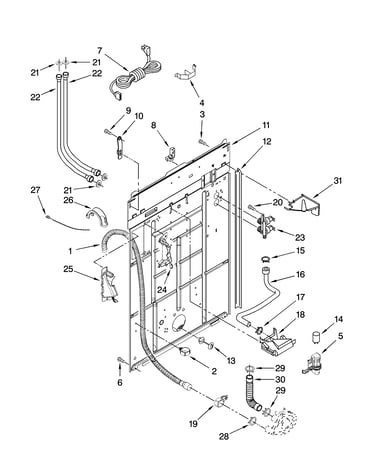 Rear panel parts