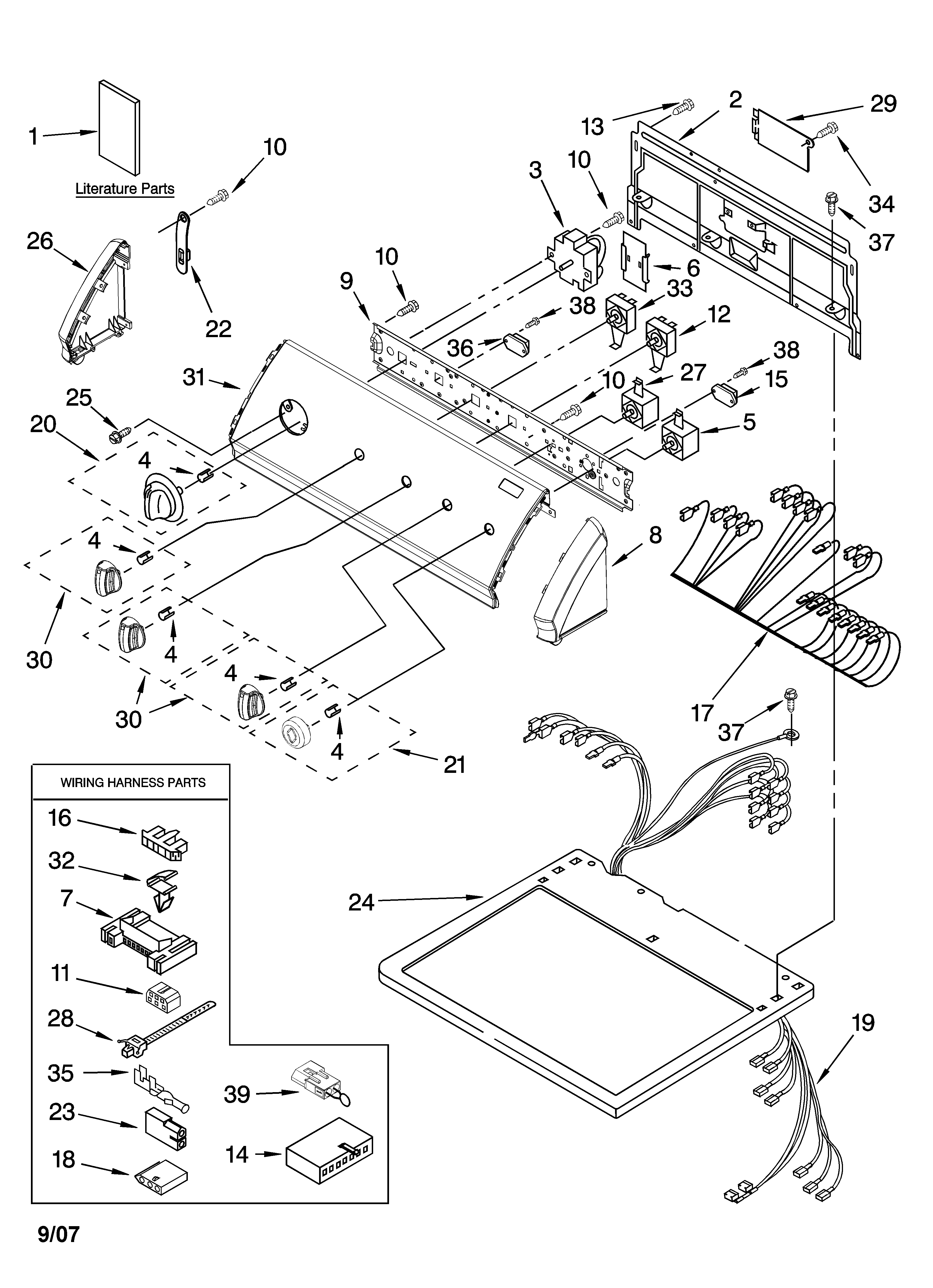 Top and console parts