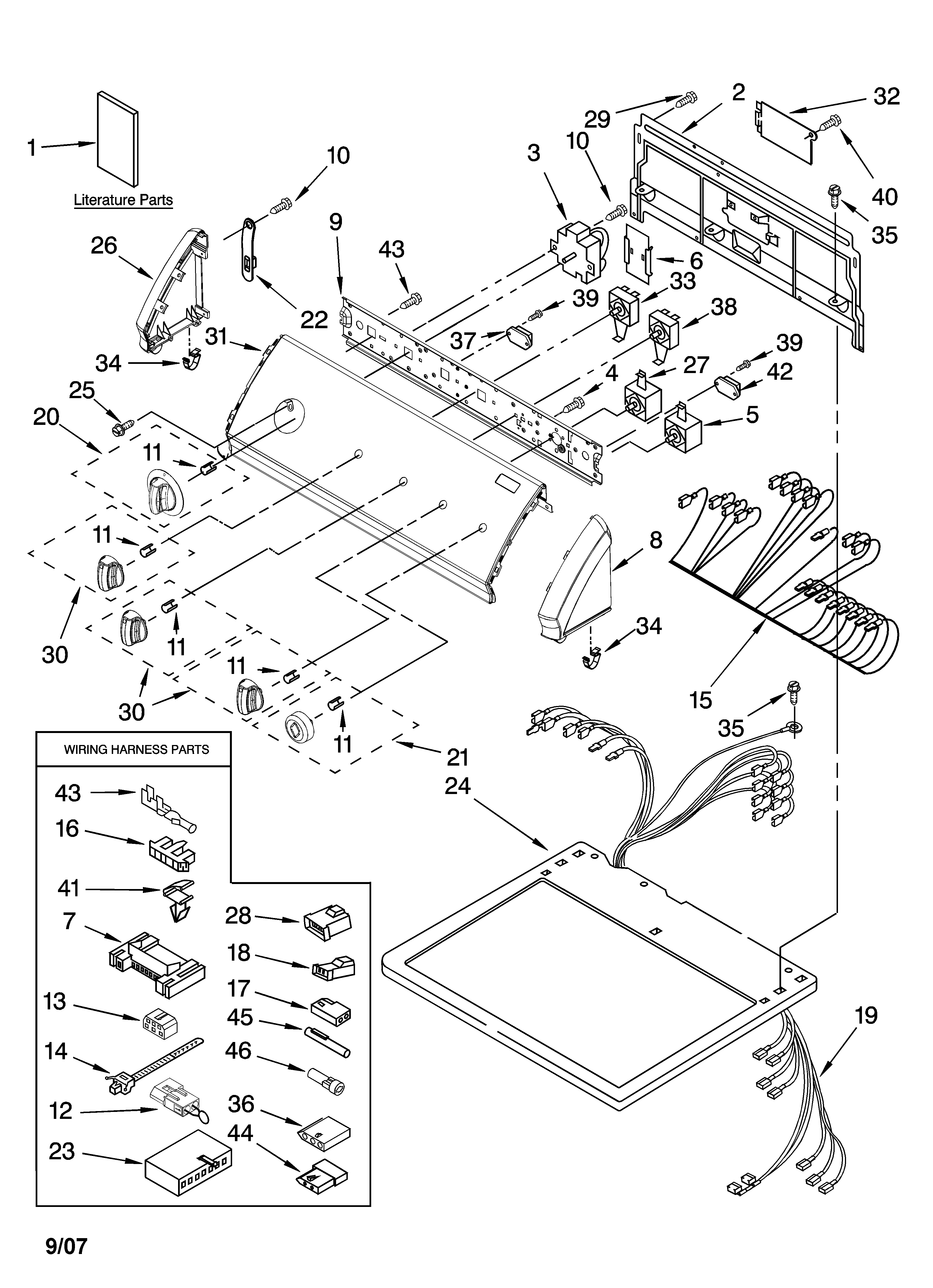 Top and console parts