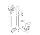 Kenmore Elite 66513864K603 fill, drain and overfill parts diagram
