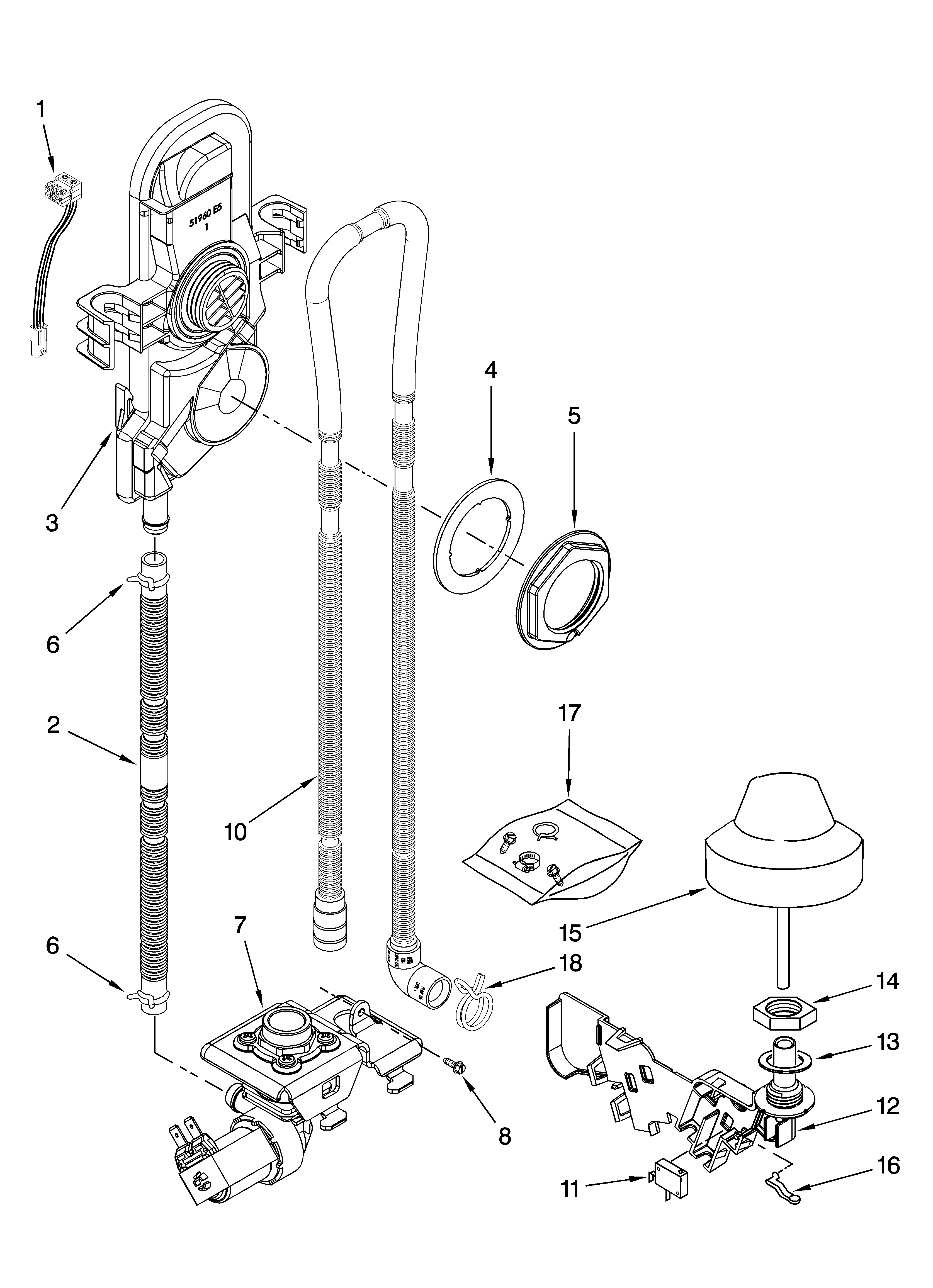 Fill, drain, and overfill parts