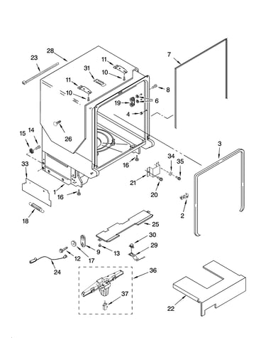 Tub and frame parts