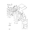 Kenmore Elite 11047091601 top and cabinet parts diagram