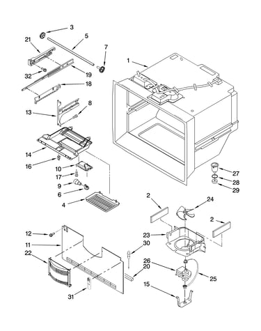 Freezer liner parts