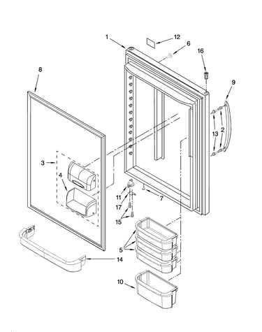 Refrigerator door parts
