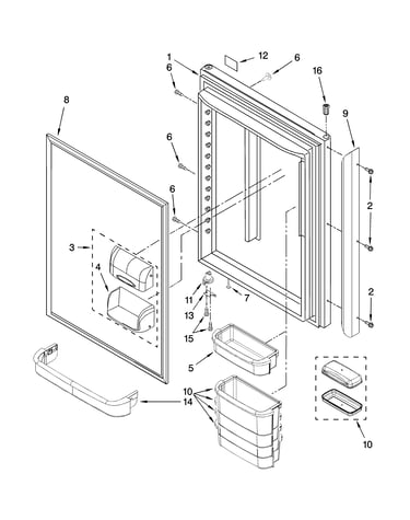 Refrigerator door parts