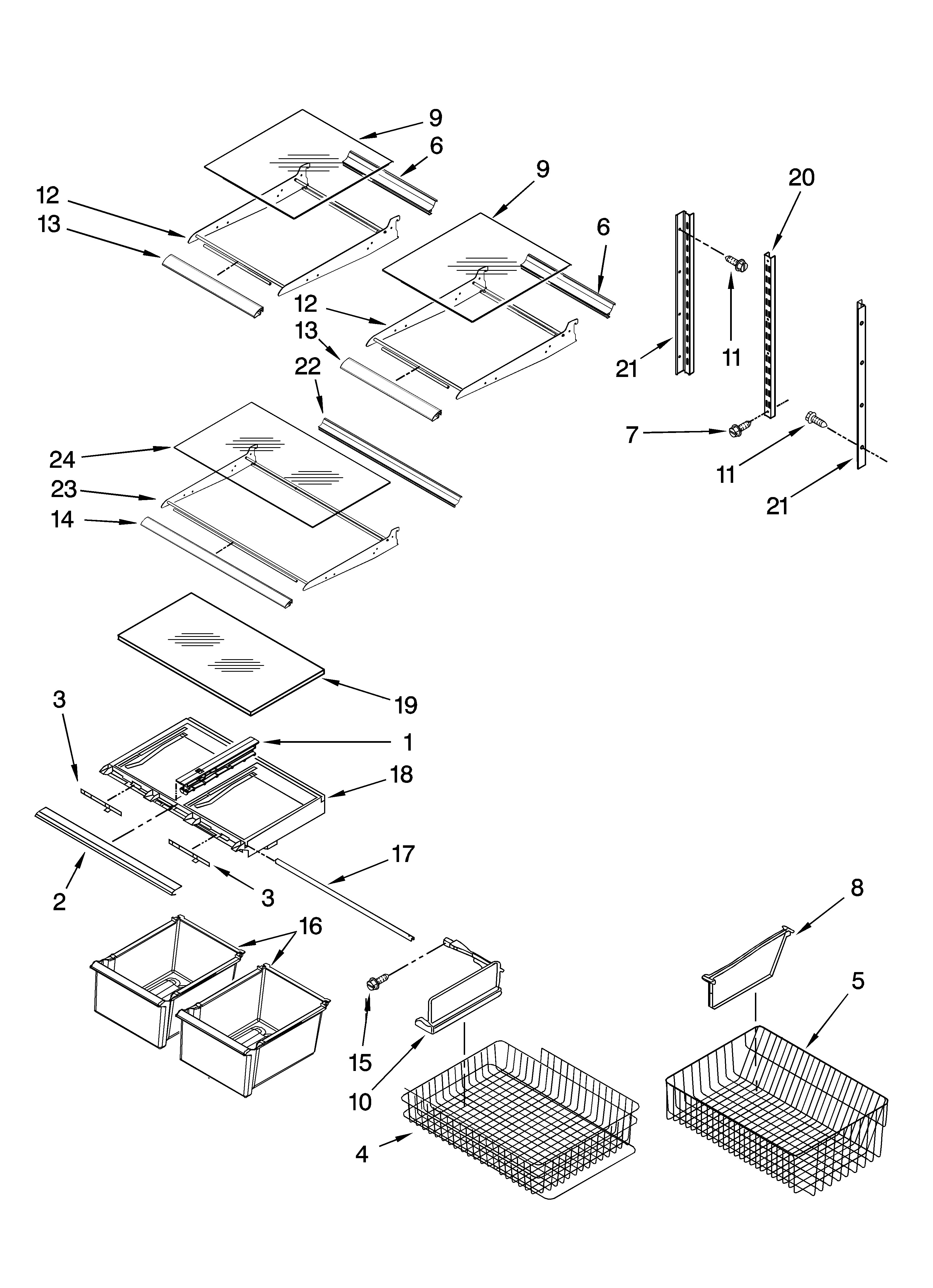 Shelf parts