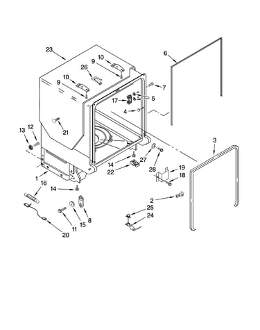 Tub and frame parts