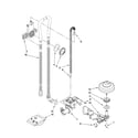 Kenmore Elite 66513153K701 fill, drain and overfill parts diagram