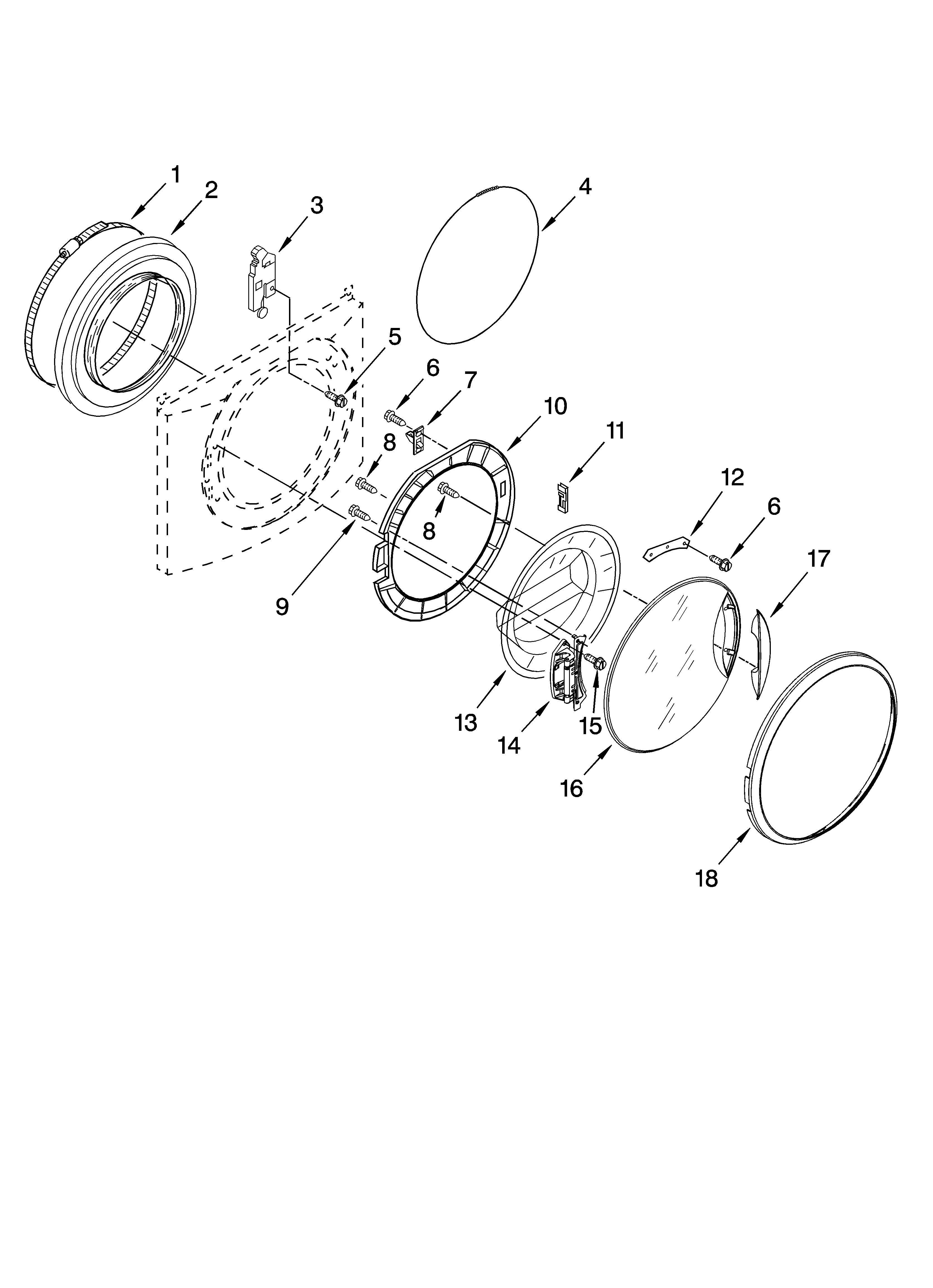 Door and latch parts