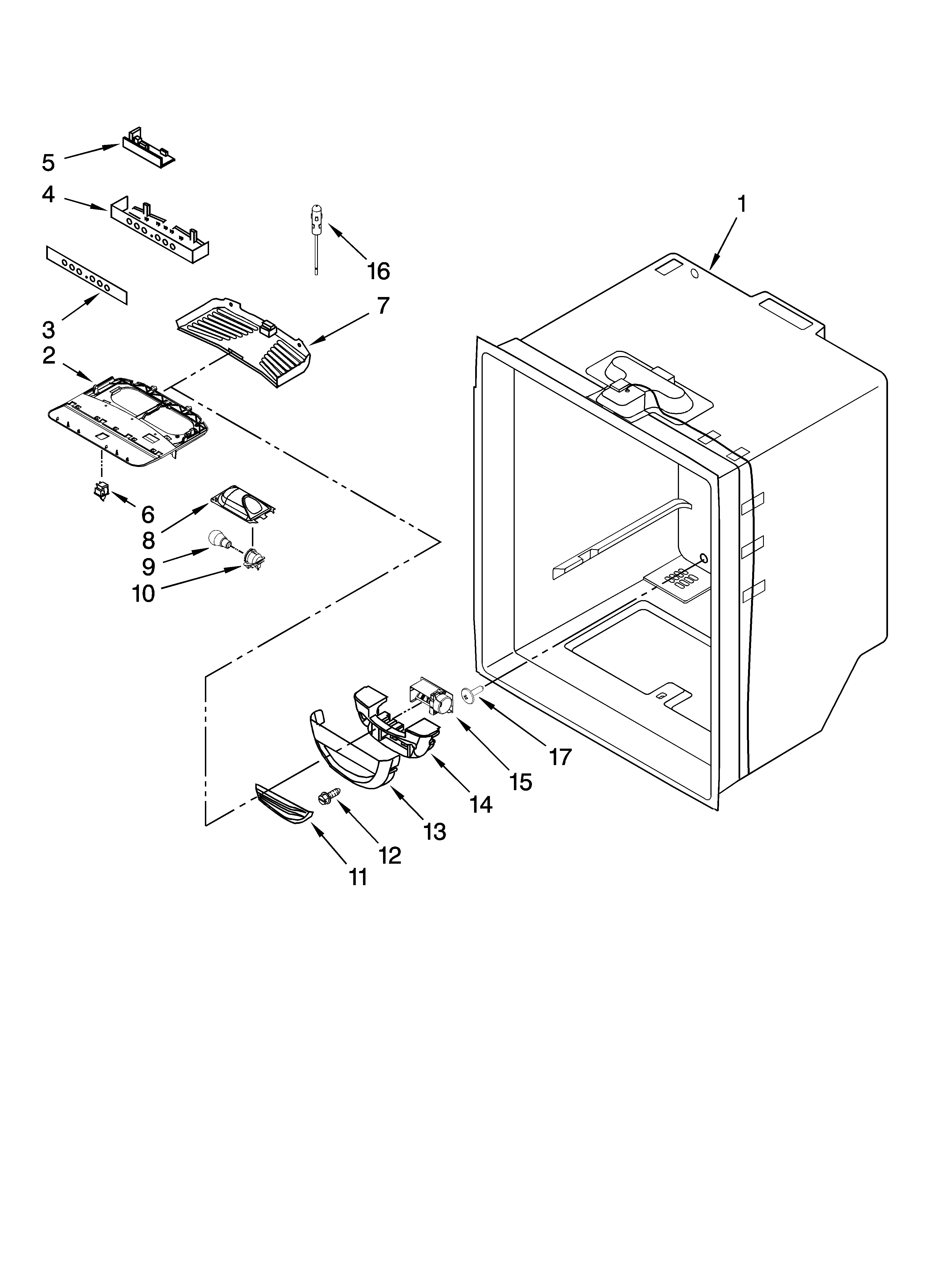 Refrigerator liner parts