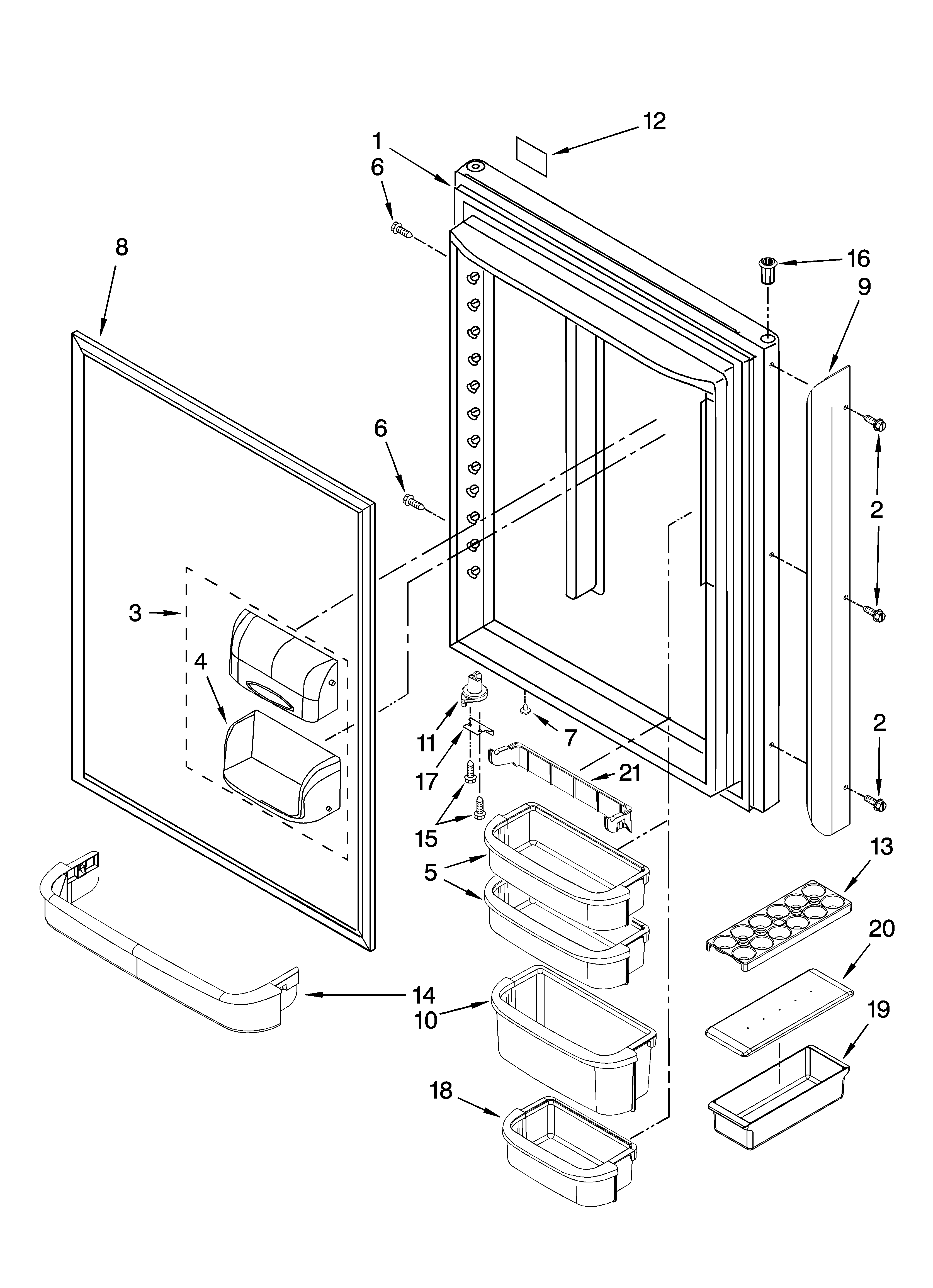 Refrigerator door parts
