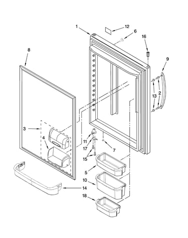Refrigerator door parts