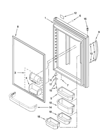 Refrigerator door parts