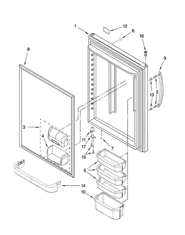 Refrigerator door parts
