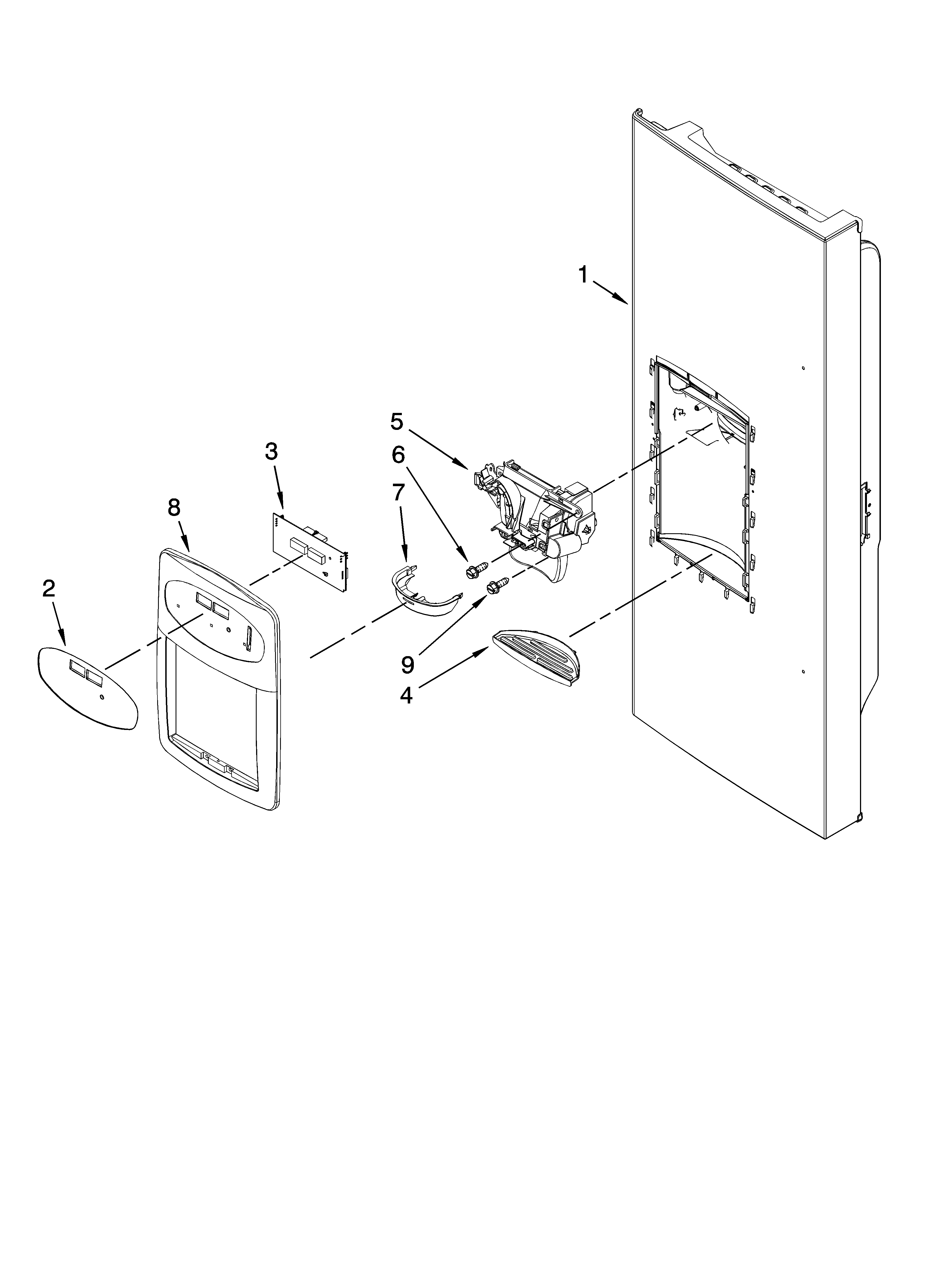 Dispenser front parts