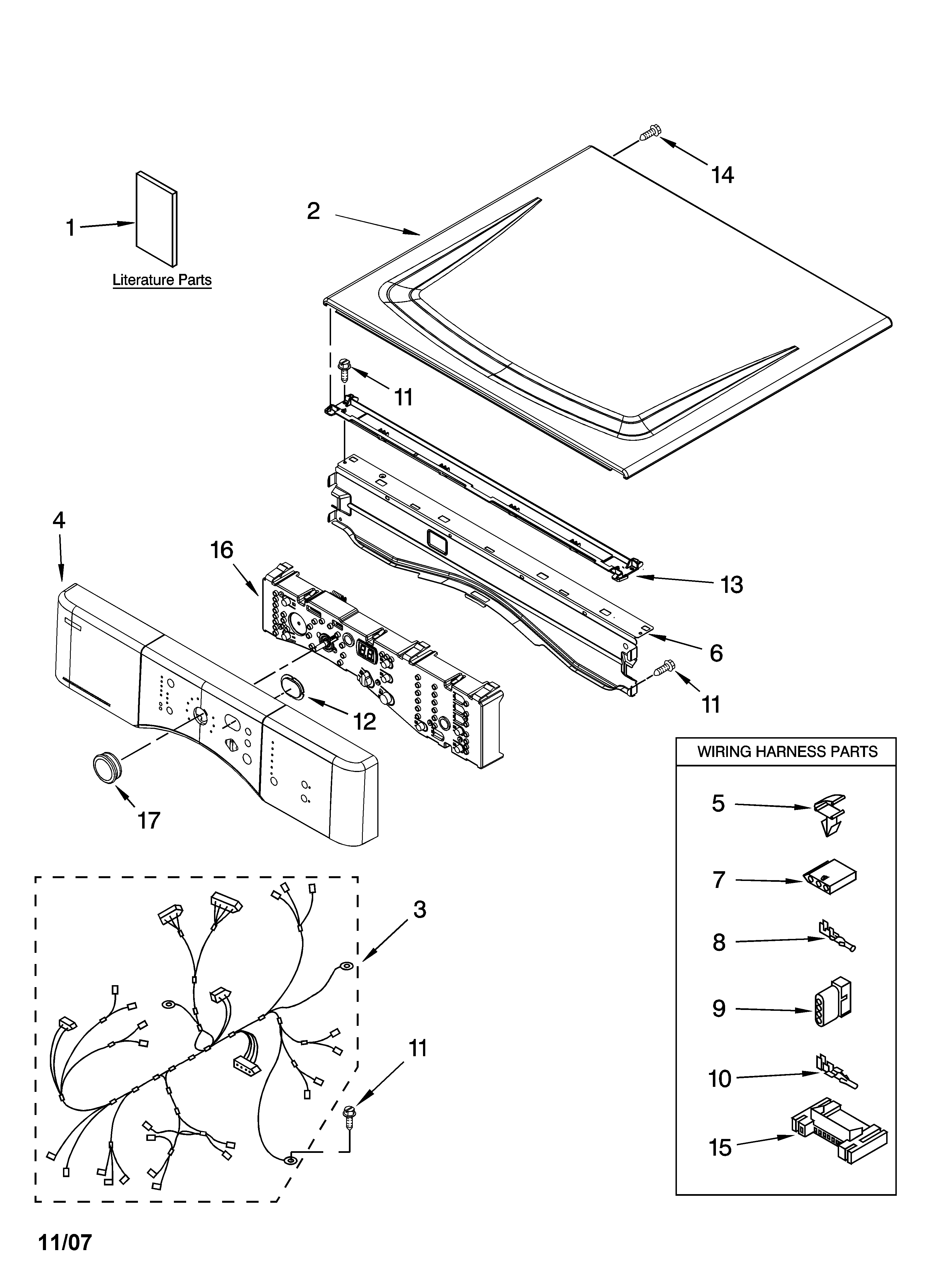 Top and console parts