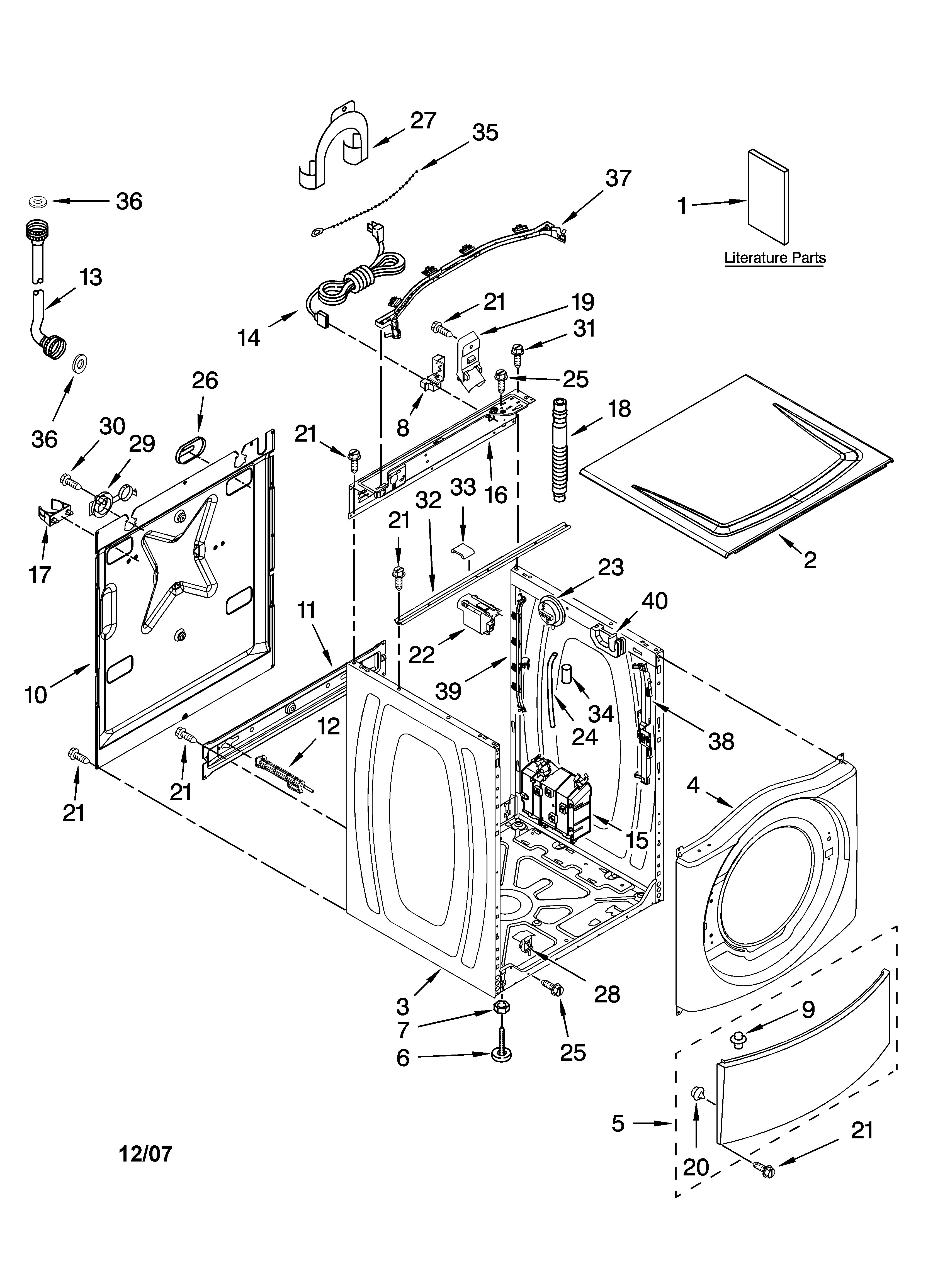 Top and cabinet parts