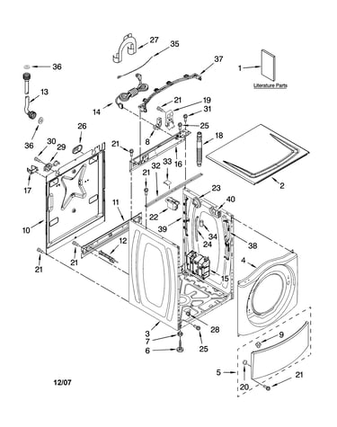 Top and cabinet parts