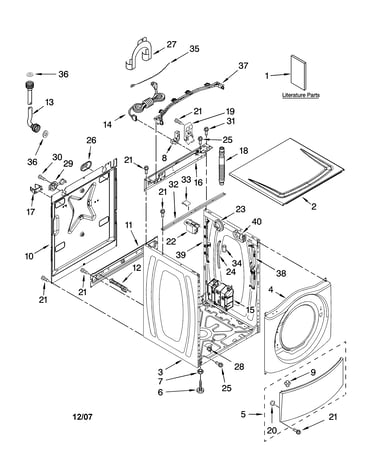 Top and cabinet parts