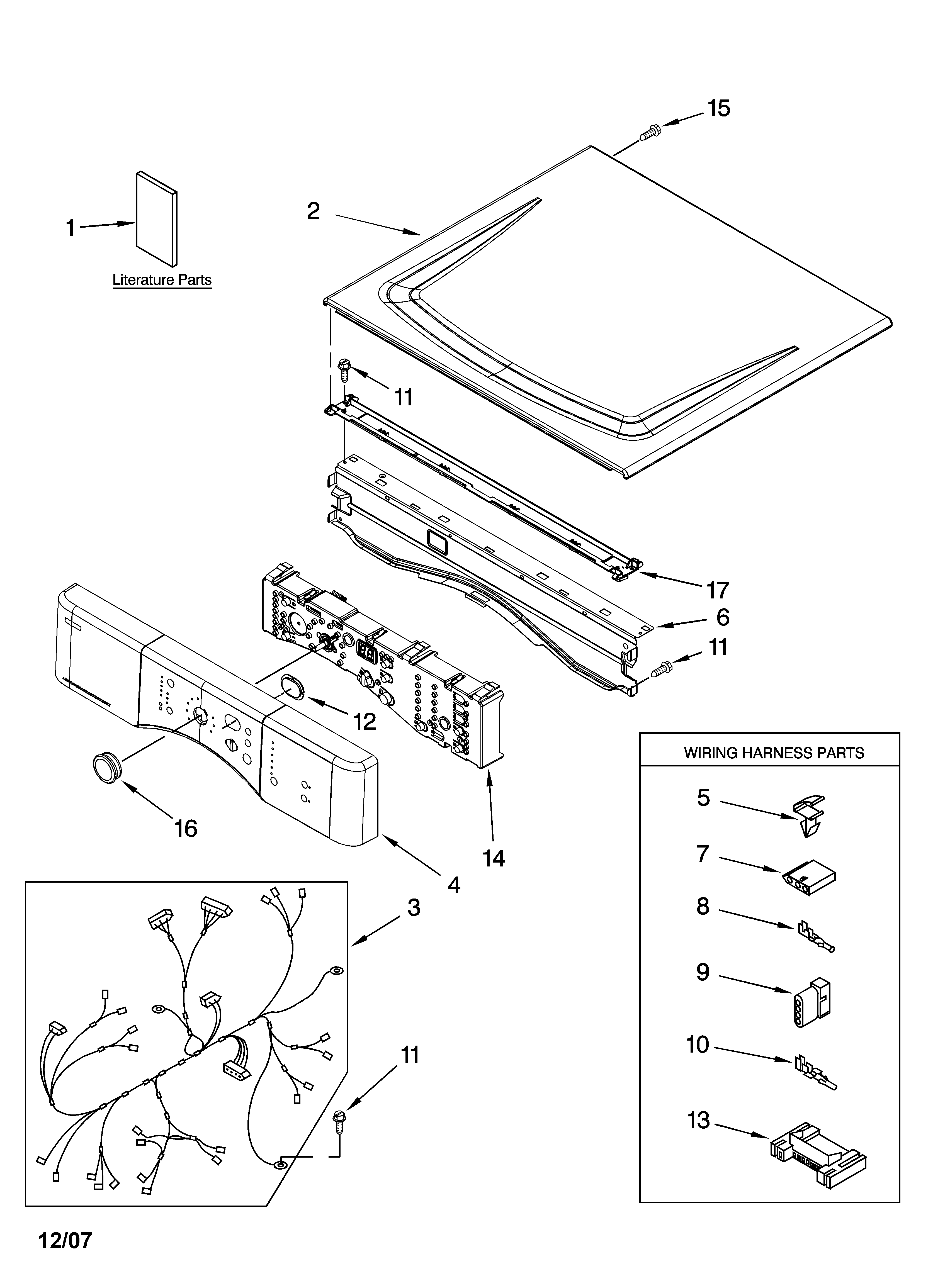 Top and console parts
