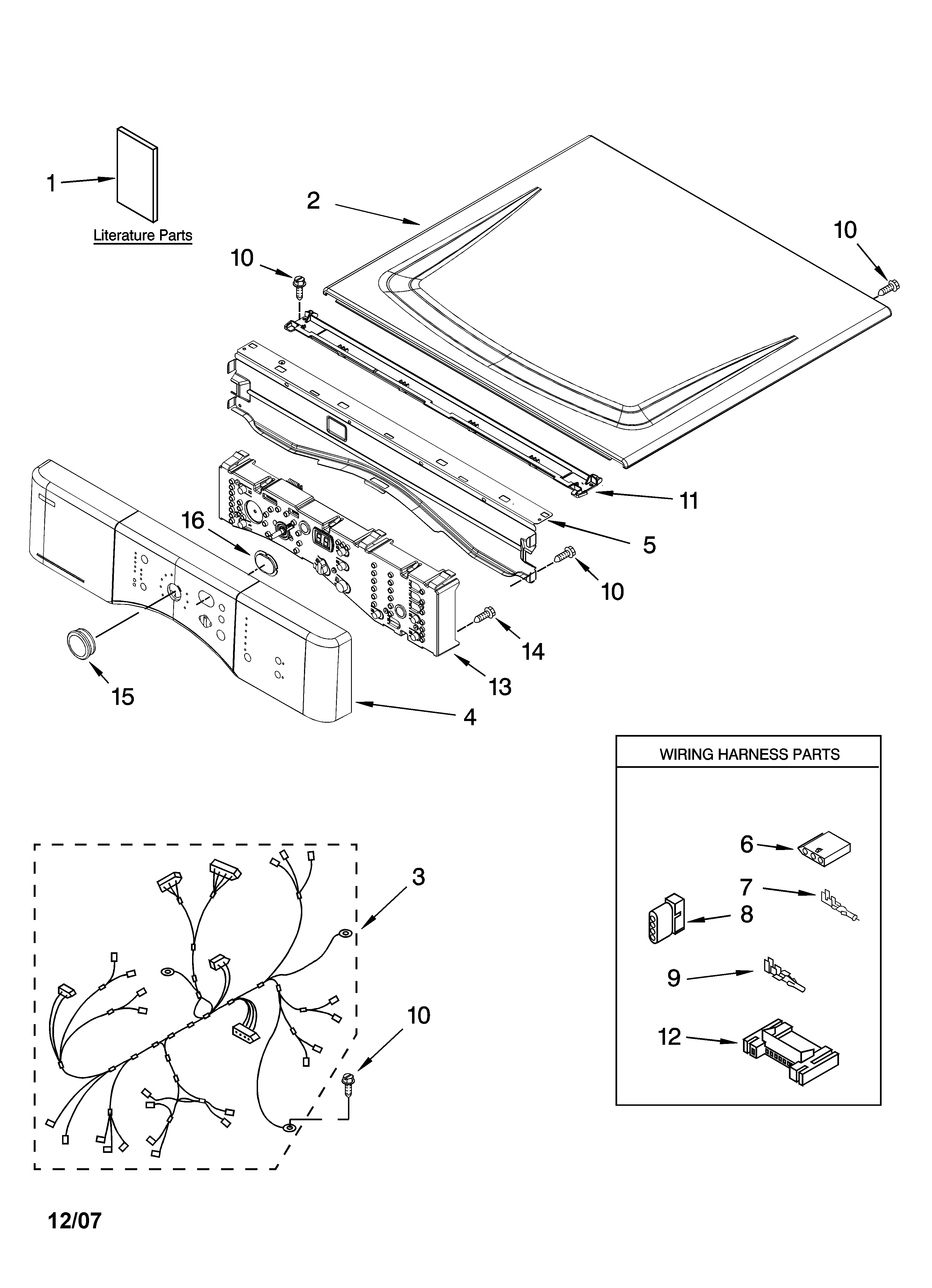 Top and console parts