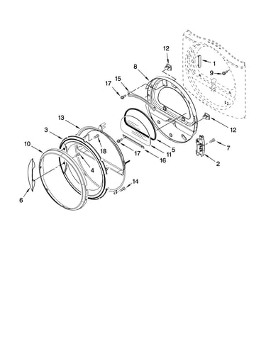 Door parts, optional parts (not included)