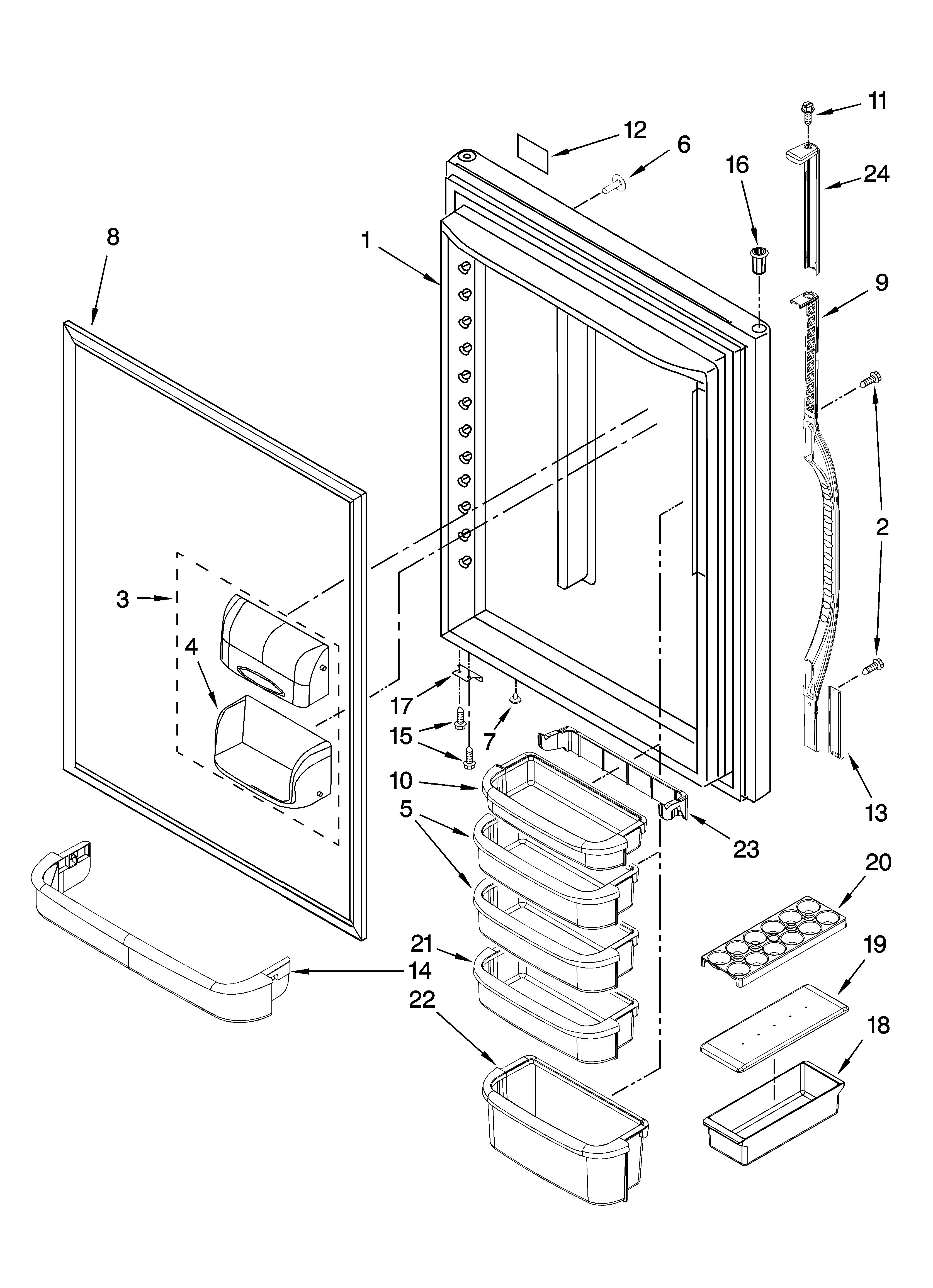Refrigerator door parts
